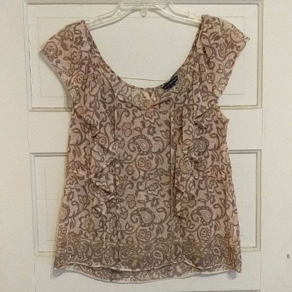 Patterned Blouse with front tie